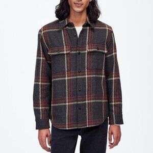 Madewell Brushed Easy Shirt-Jacket in Italian Fabric • size medium • NT033